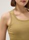 Yellow stretch cotton vest top, regular fit_3
