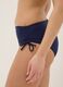 Blue high-waisted stretch-fabric bikini bottoms_3