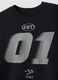 Felpa nera girocollo in puro cotone organico a tema racing relaxed fit_2