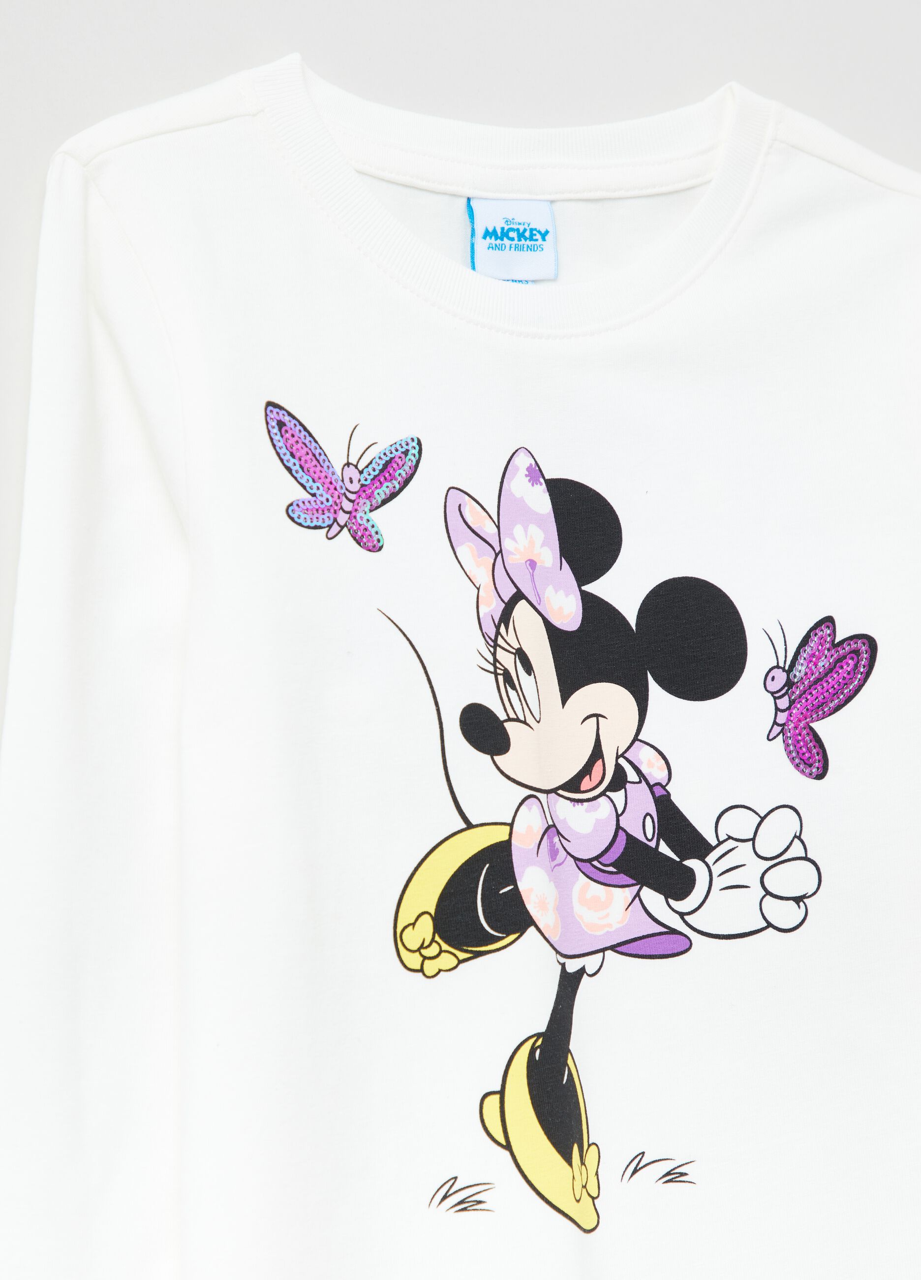 T shirt a maniche lunghe Disney Minnie Bianco ottico OVS KIDS da
