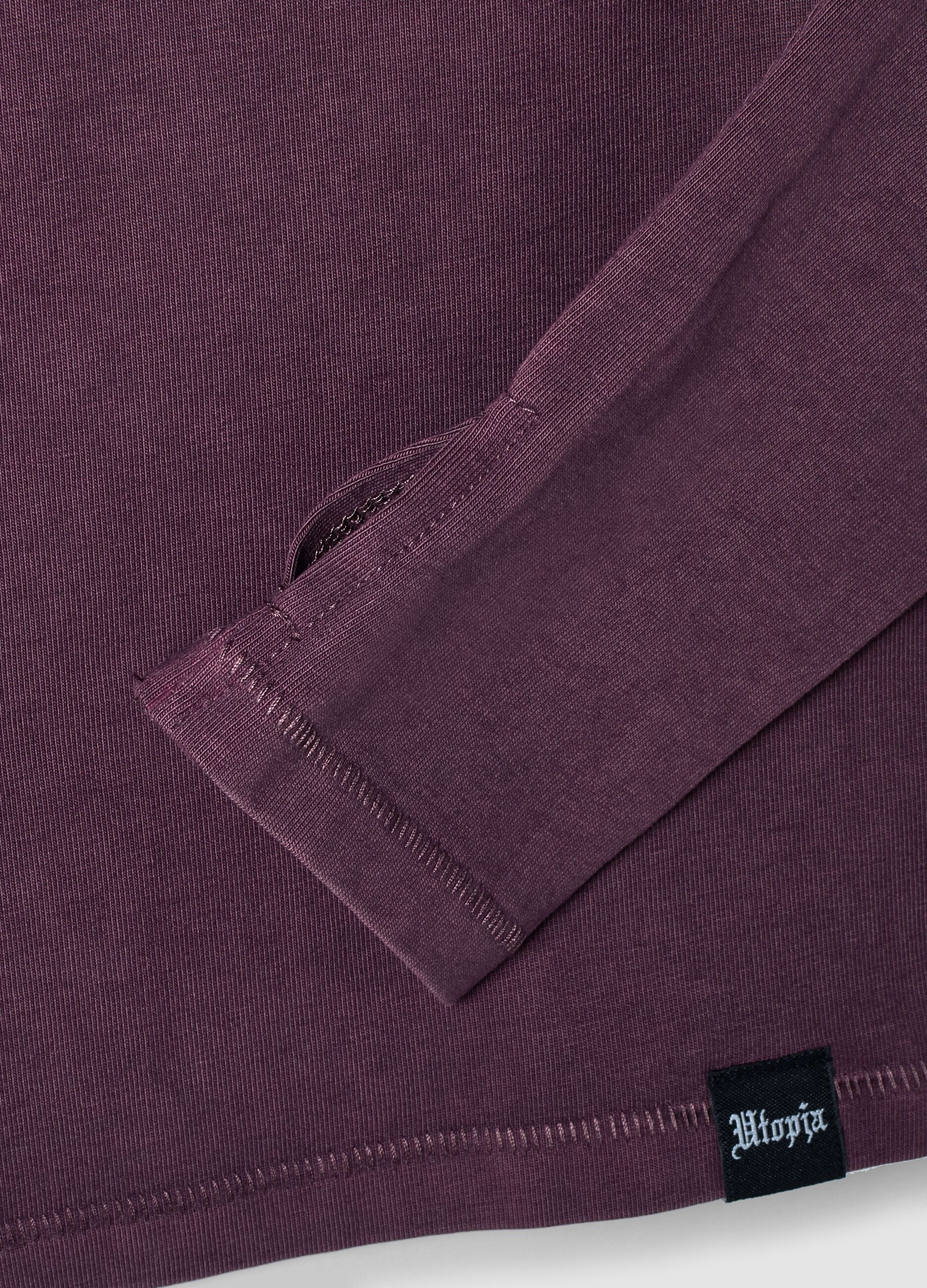 Perfect Washed Burgundy Long-Sleeve Top