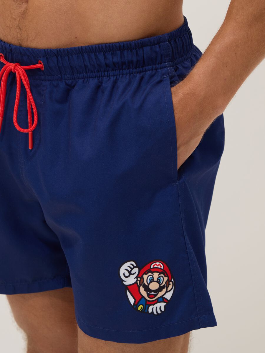 Blue Beach Boxers with Super Mario Print_3