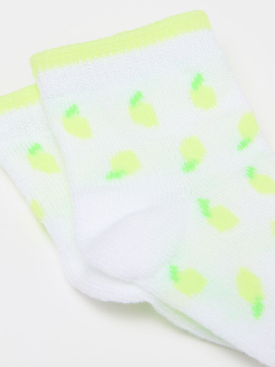 Tripack calze corte con disegno frutta_2