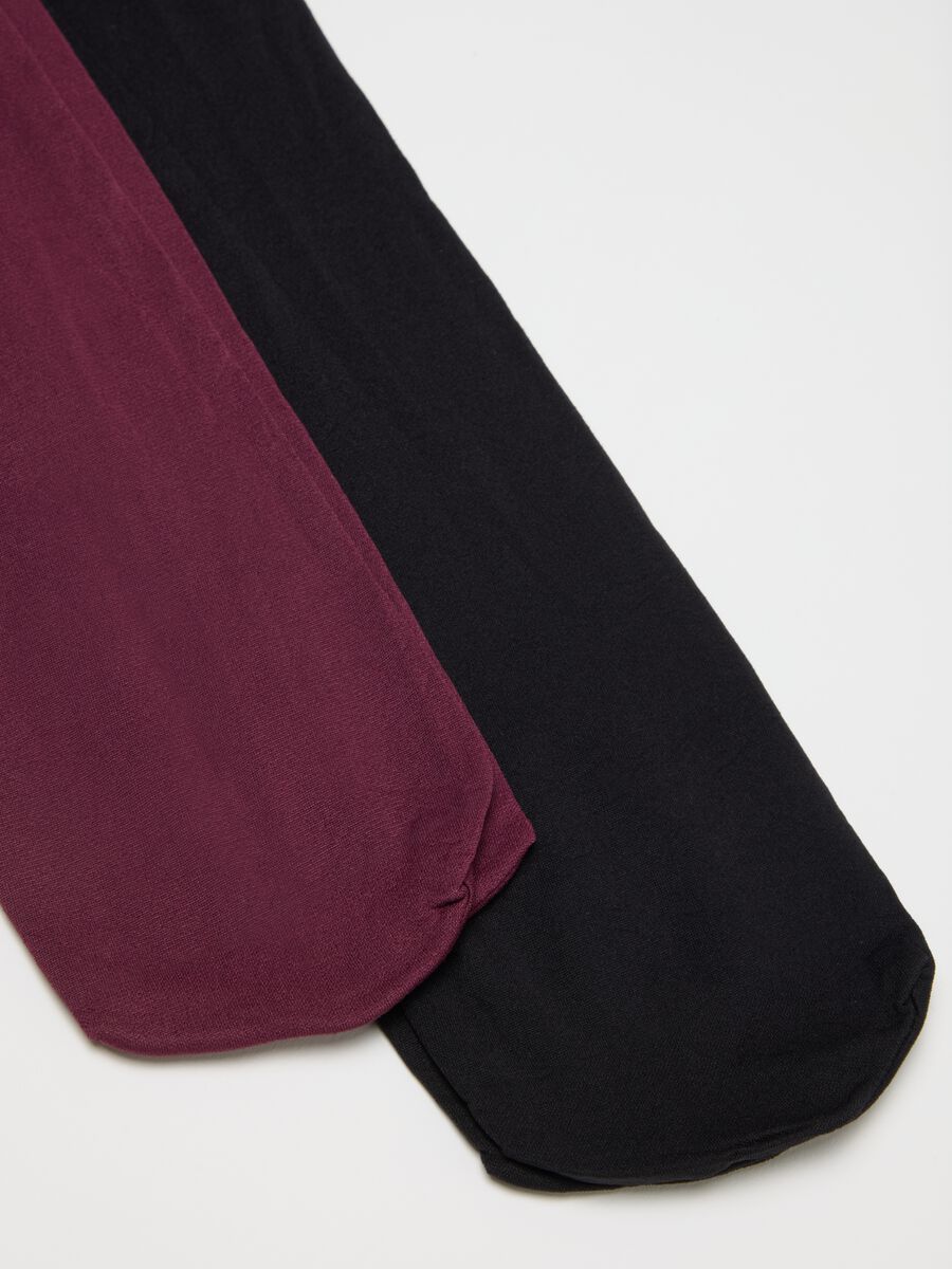 Pack of multicolour opaque stretch tights_2