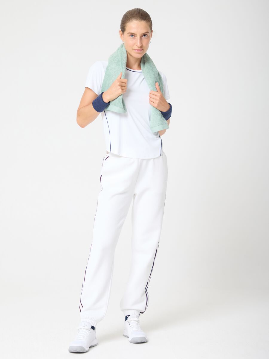 Breathable technical fabric T-shirt with contrasting trims ALTAVIA COURT_1