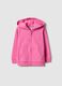 Girls' pink cotton hoodie regular fit_0