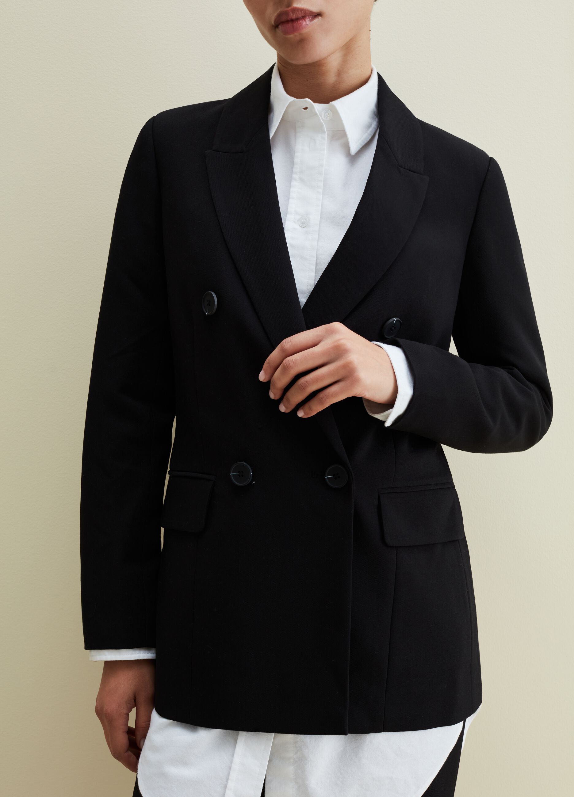Double-breasted blazer in viscose