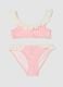 Pink stretch bikini with ruffles_0