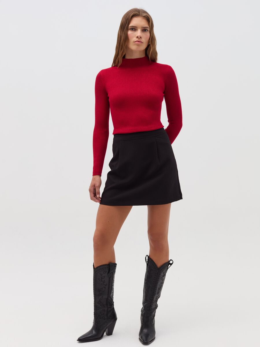 Pullover with high neck and lurex_1