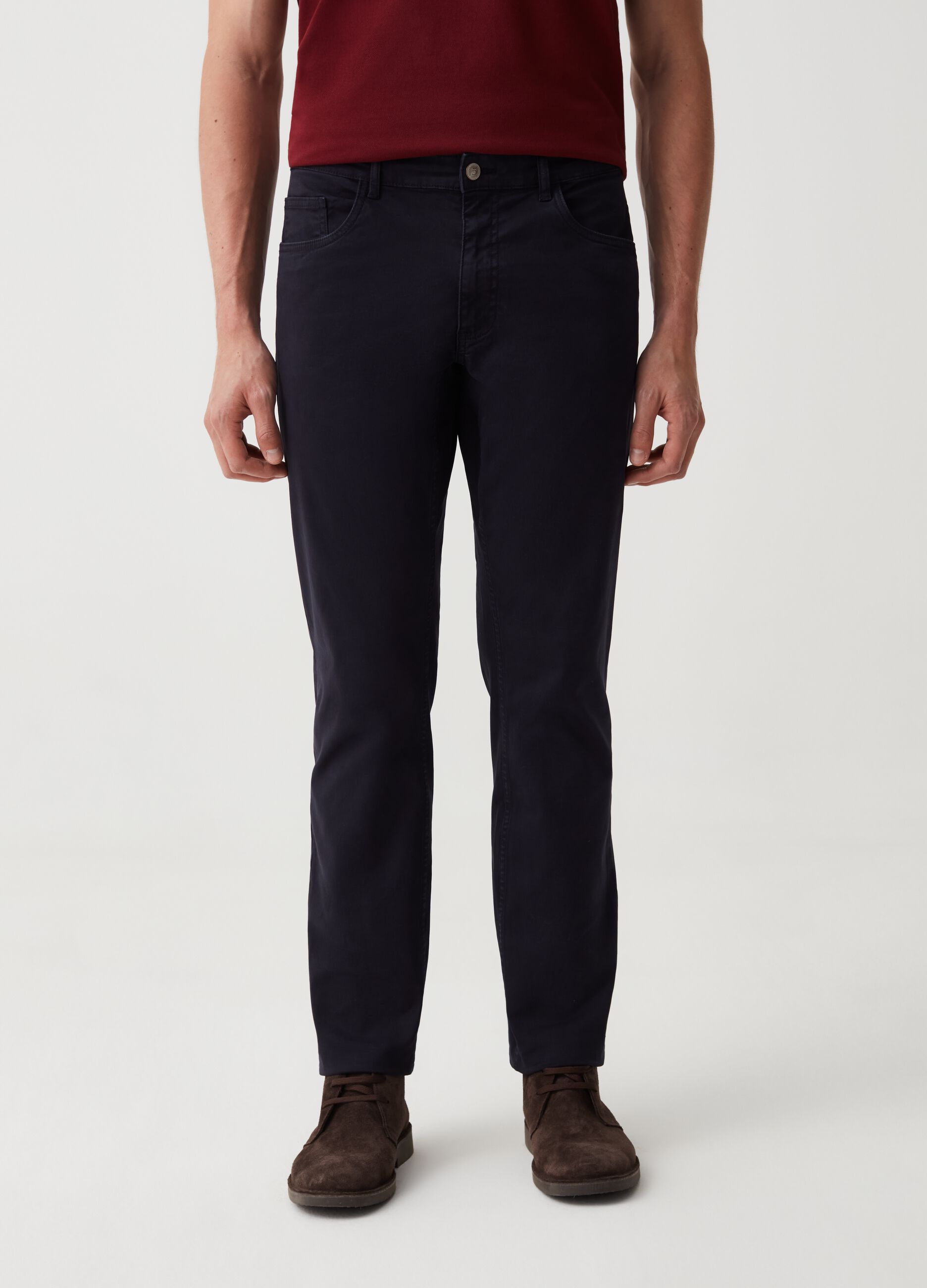 5-pocket, regular-fit trousers