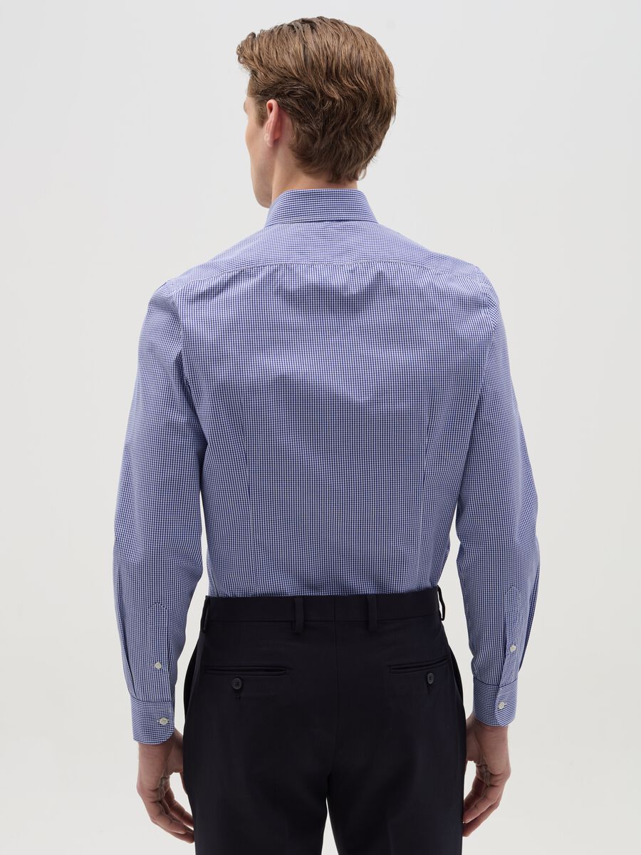 Slim-fit easy-iron shirt with micro check_1