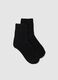Black Stretch Fabric Socks_0