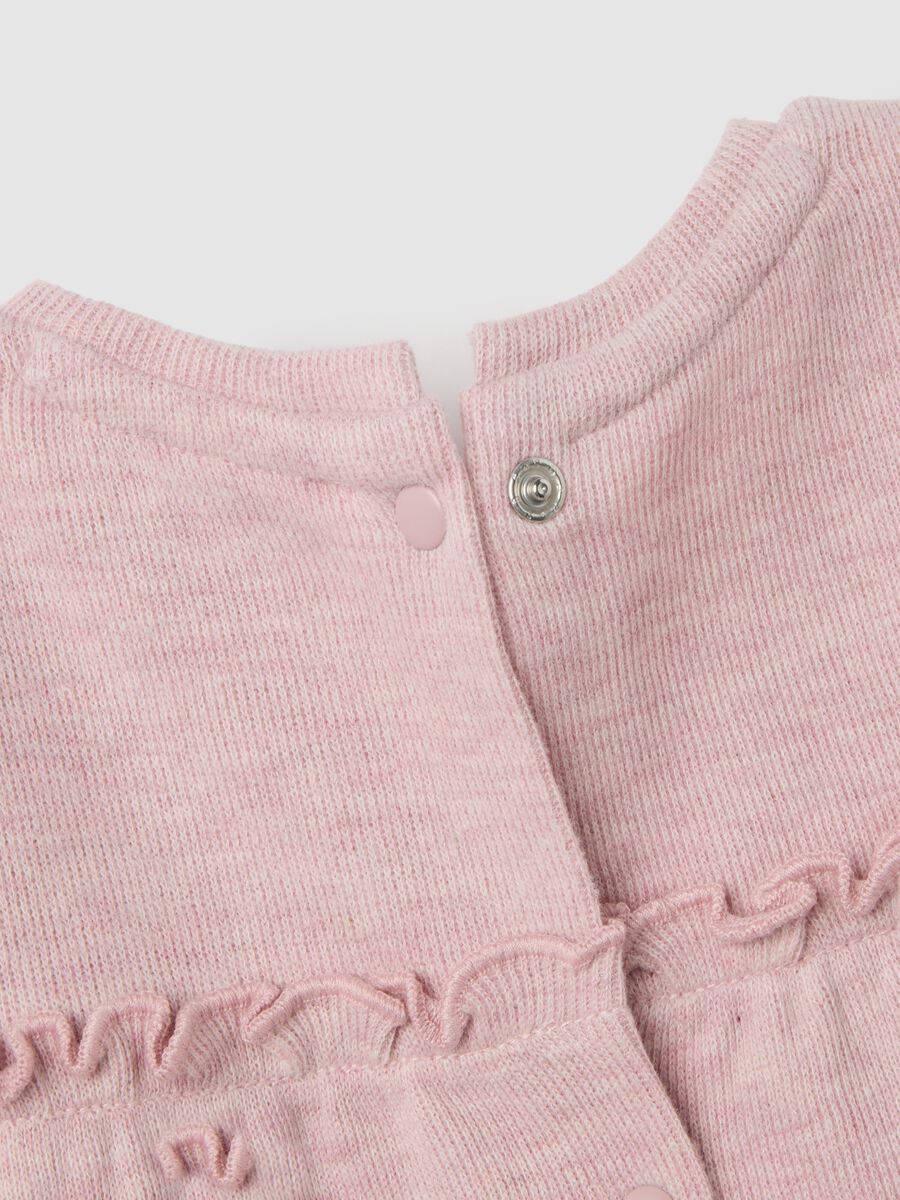 Baby girl's pink cotton dress with ruffles_3