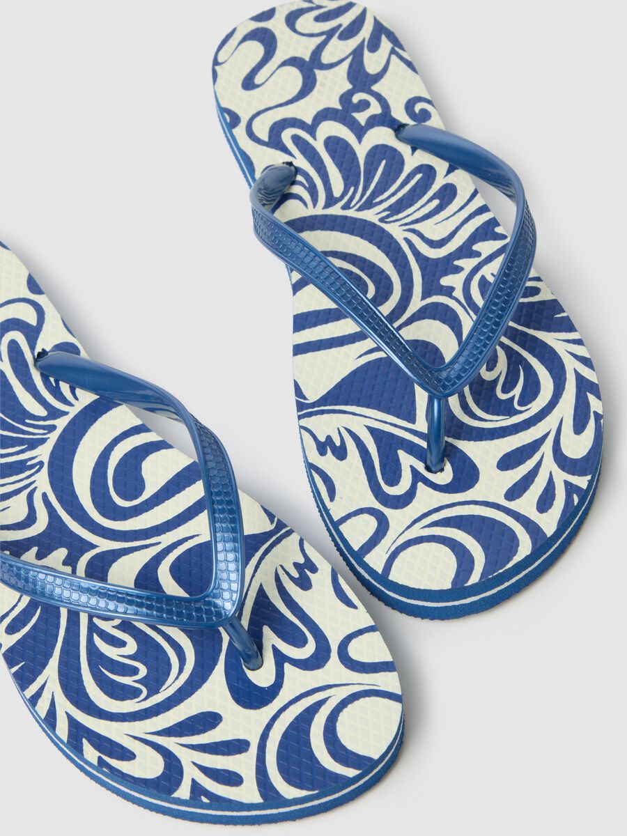 Women's Multicolour Flip-Flops with Print_1