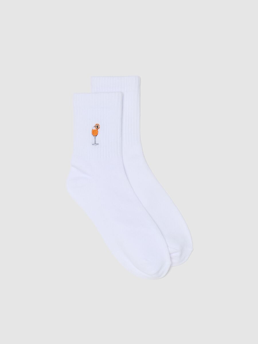 Short socks with embroidery_0