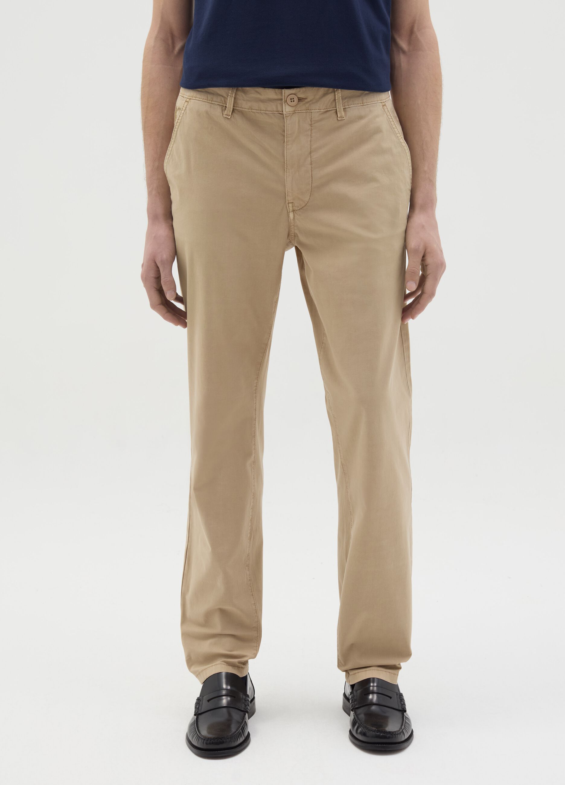 Chino trousers in poplin