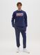 Blue cotton blend jogger trousers regular fit with NFL logo_0