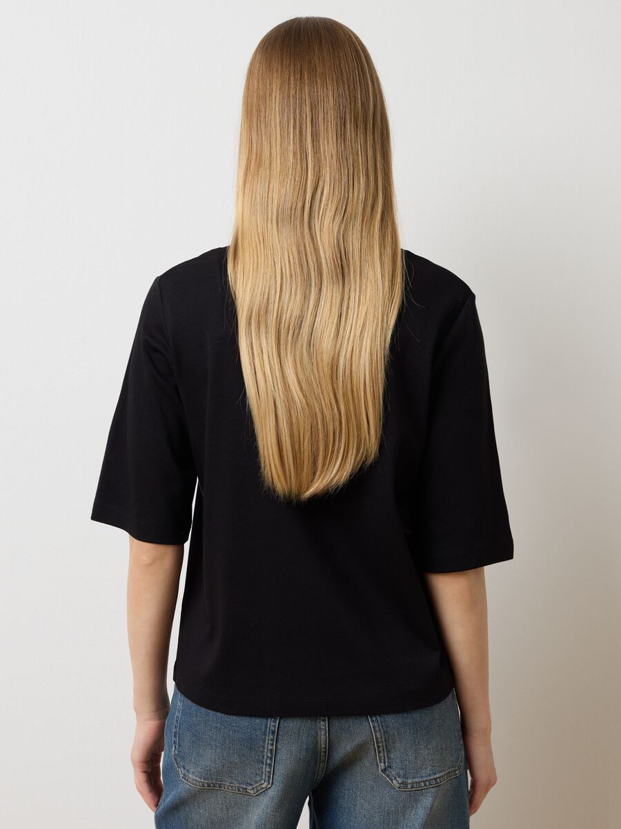 Black regular fit T-shirt_3