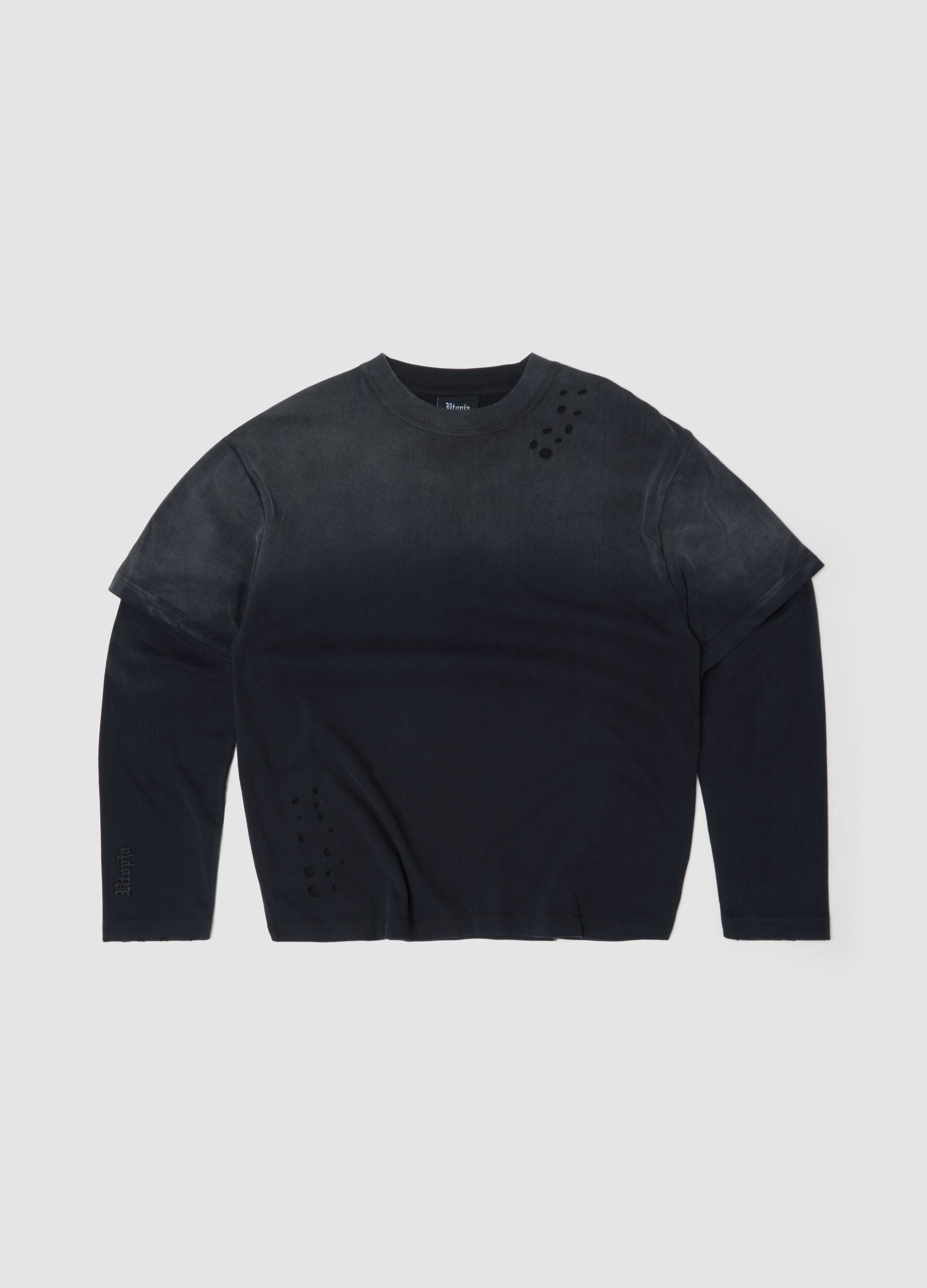 Double Longsleeve Sunfaded Black