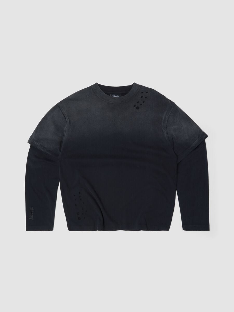 Double Longsleeve Sunfaded Black_1