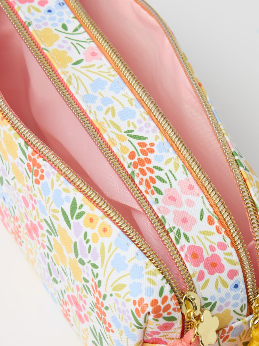 Floral pencil case with double zip_2