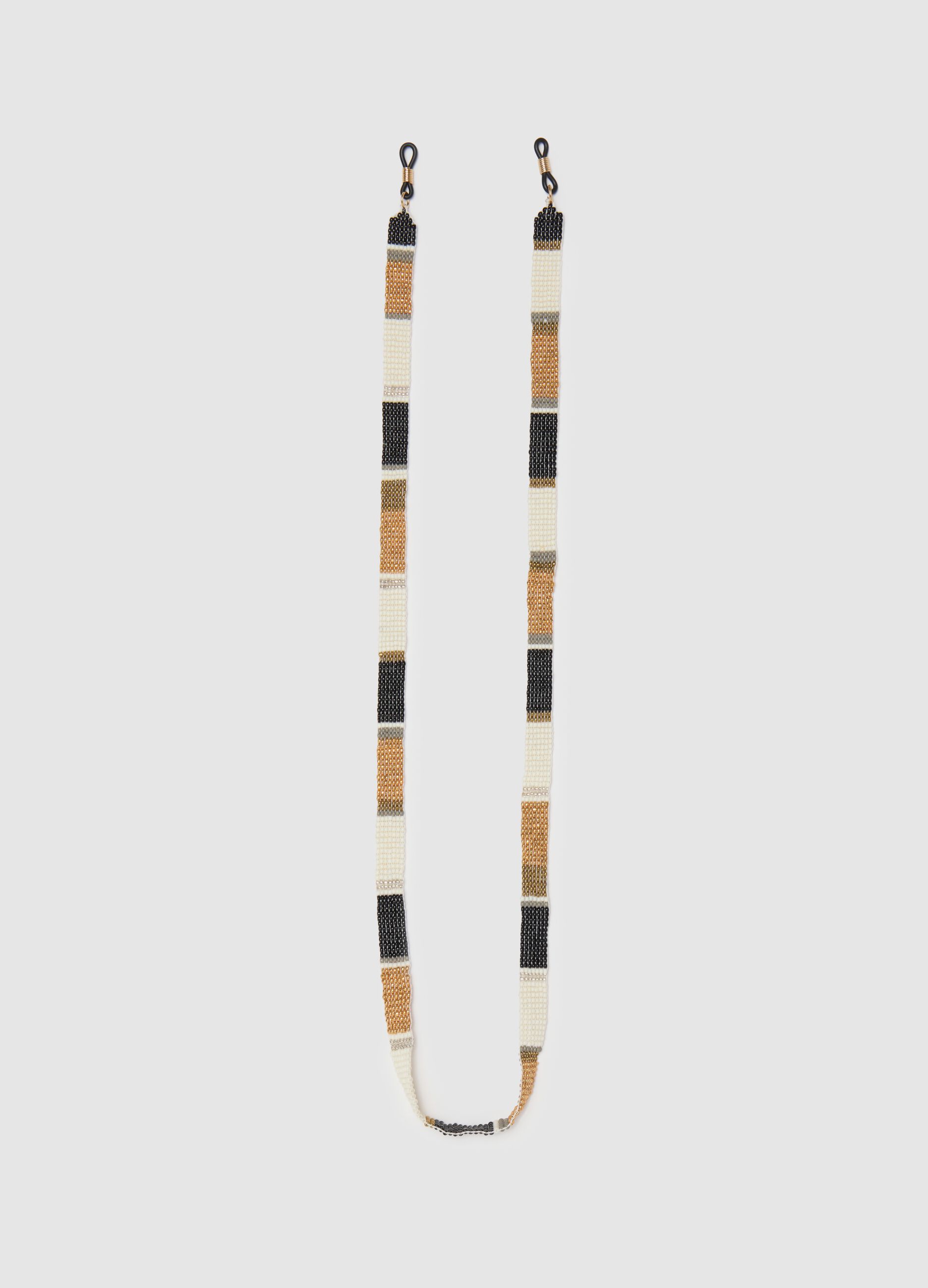 Glasses chain with multicoloured details