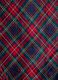 Navy blue tartan throw with contrasting lining_2