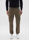 Brown Stretch Cotton Slim Fit Trousers_1
