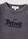 Grey fitted ribbed stretch cotton T-shirt with Detroit slogan_2
