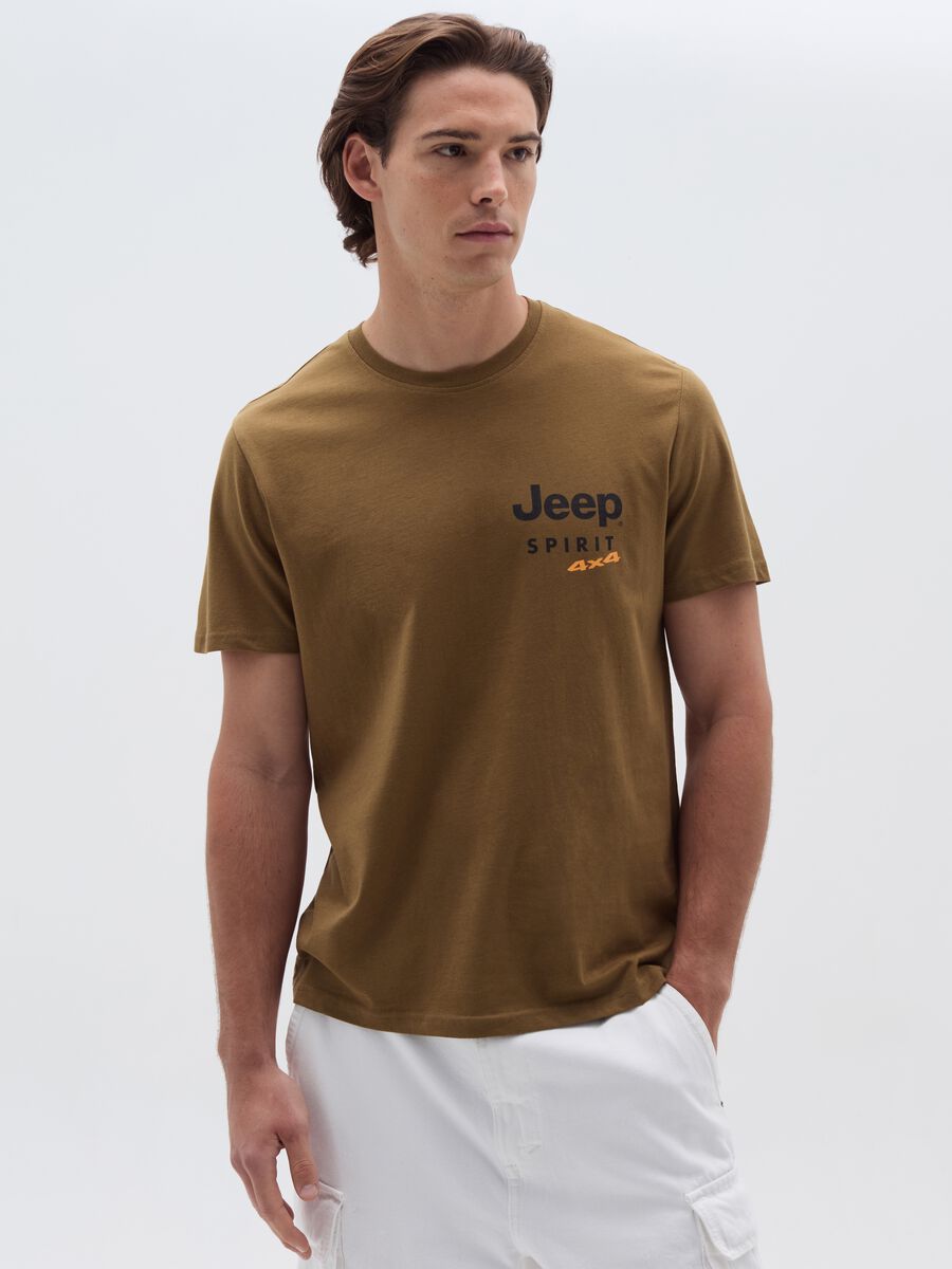 T-shirt in cotone stampa Jeep Spirit_0