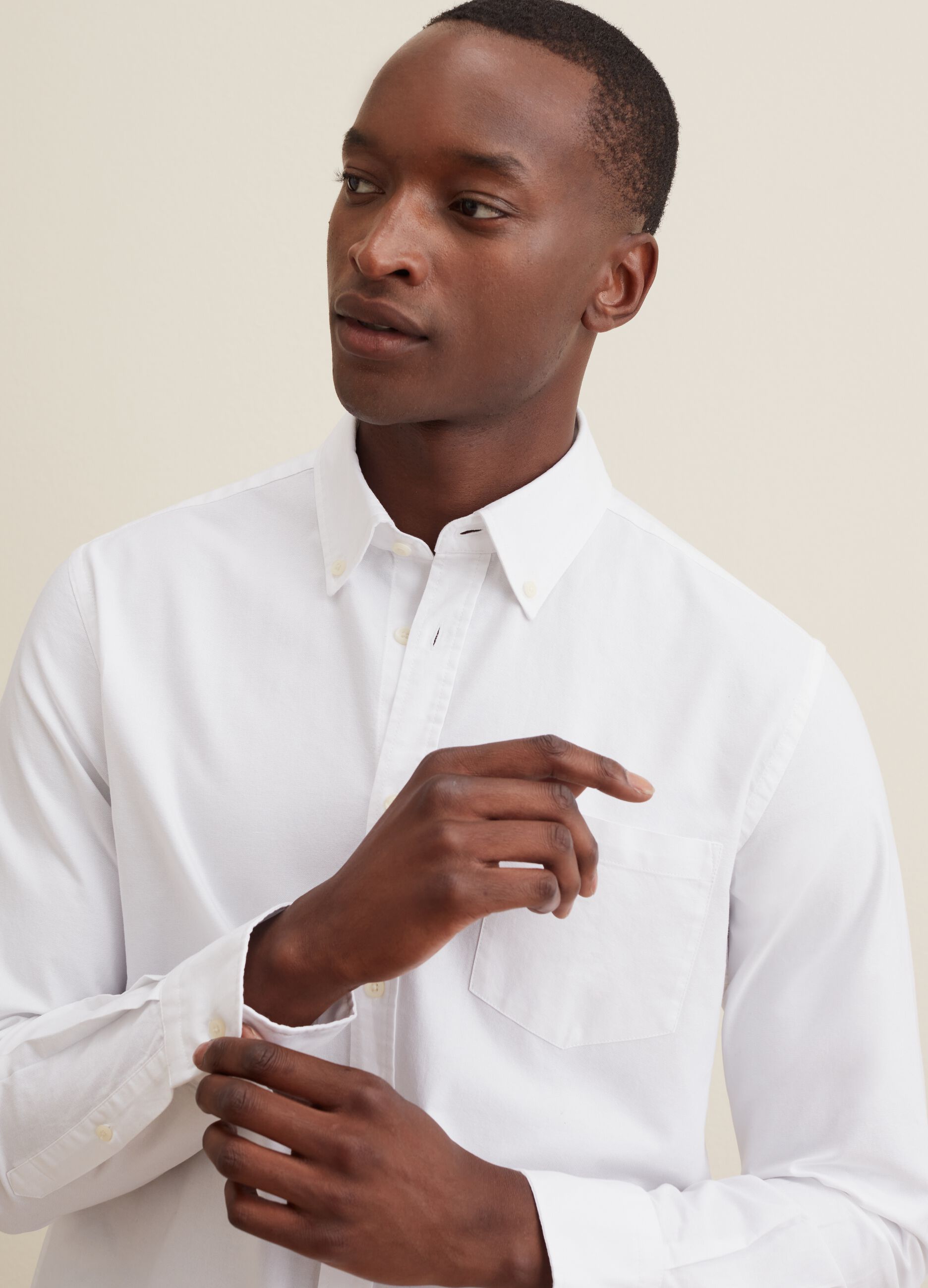 Camicia in cotone oxford con tasca_3