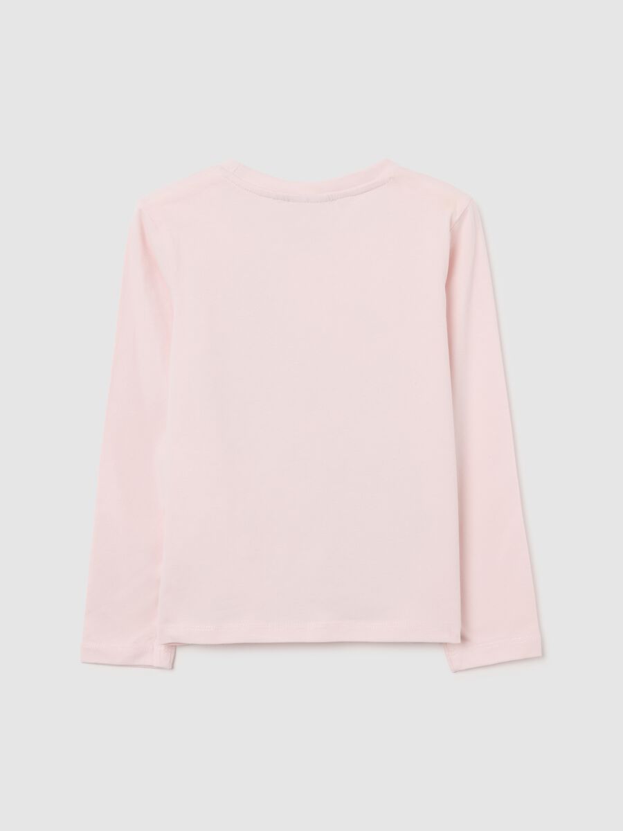 Maglietta da bambina in misto cotone elasticizzato rosa regular fit di Hello Kitty_1