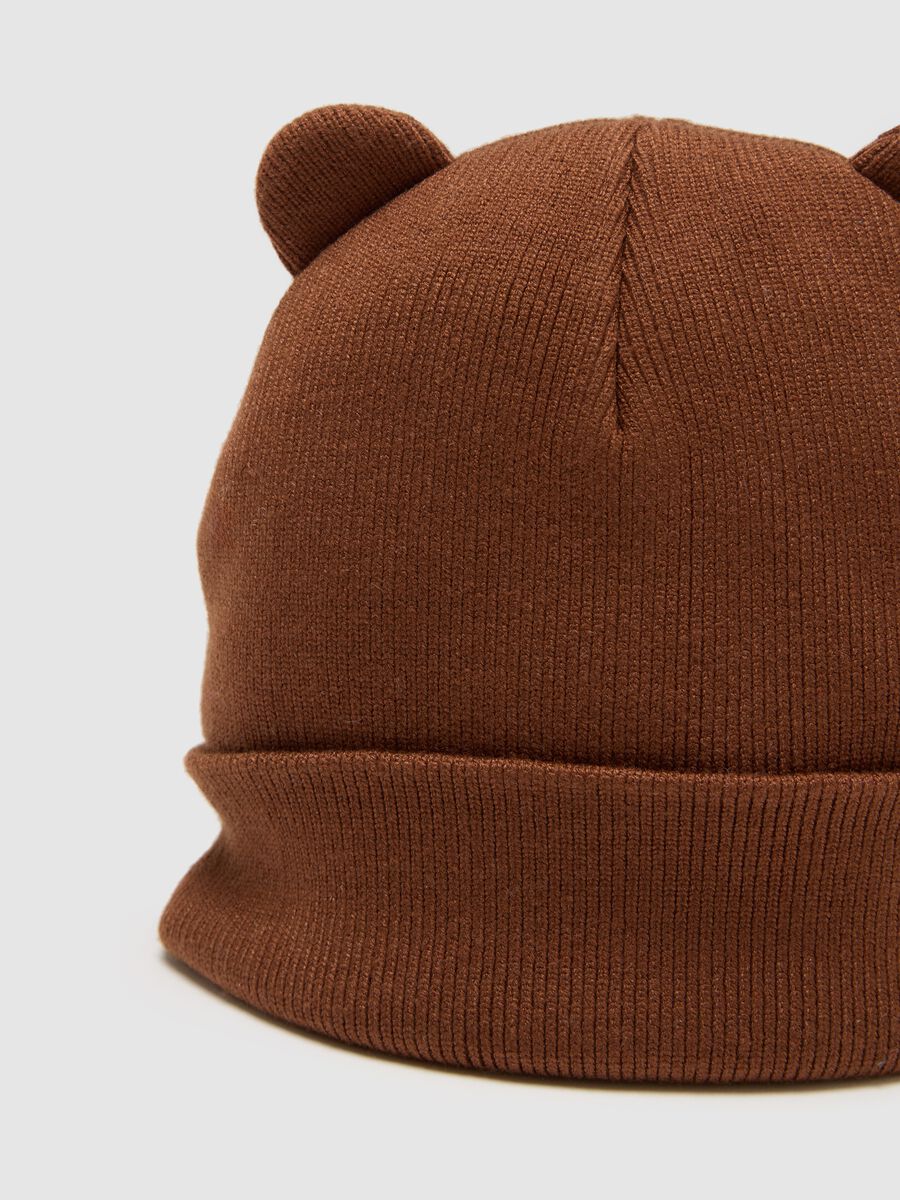 Brown children's hat with ears_2