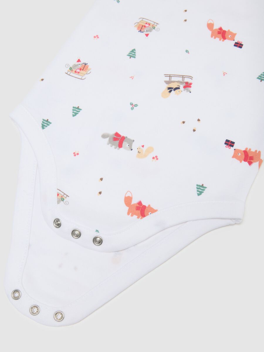 Bipack body multicolor da neonato in puro cotone con fantasia_2