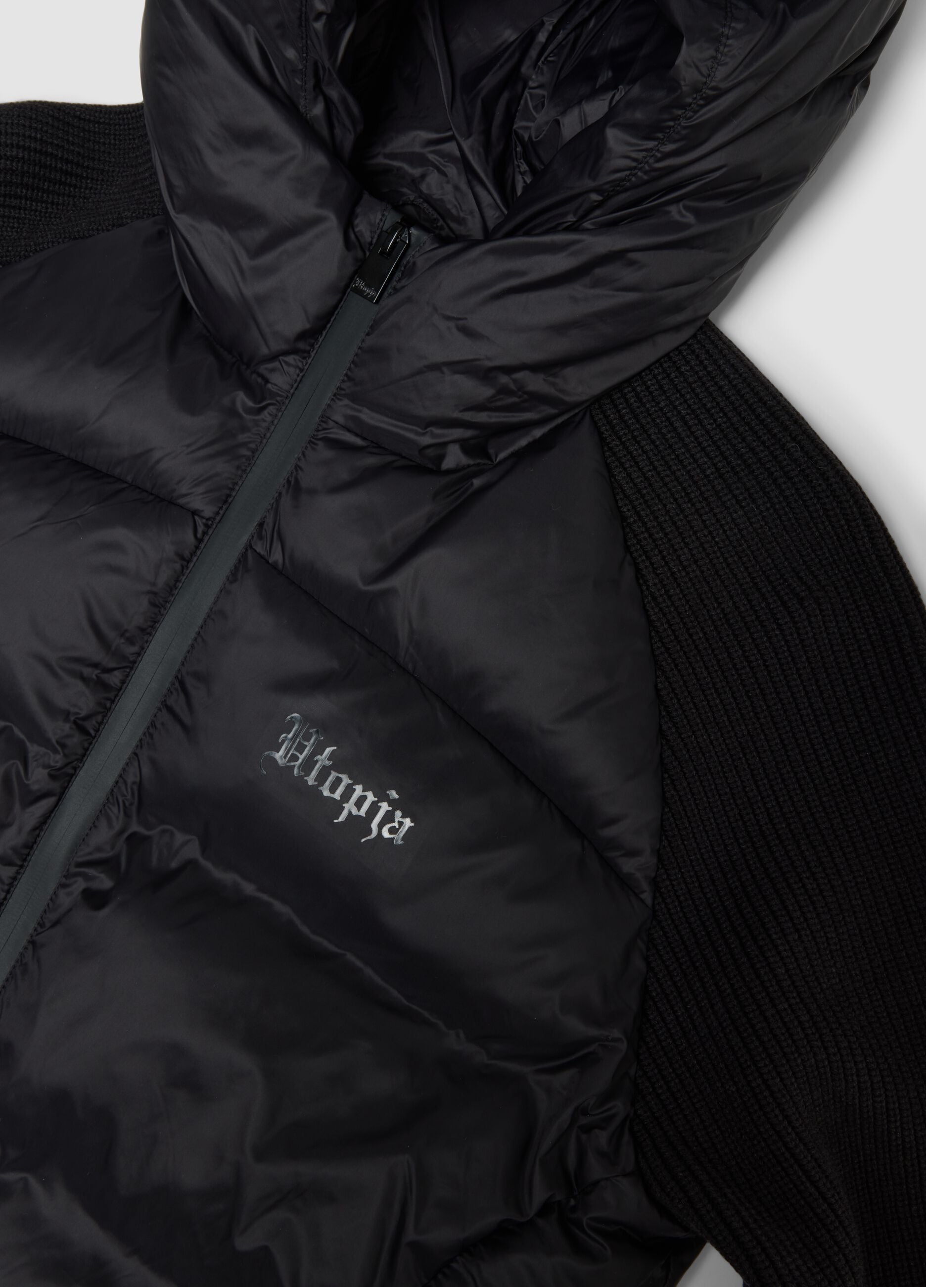 Padded Knit Jacket Black