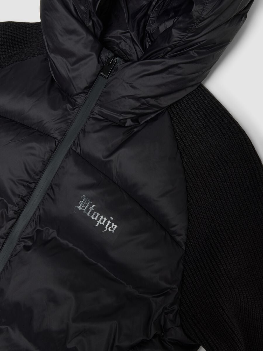 Padded Knit Jacket Black_7
