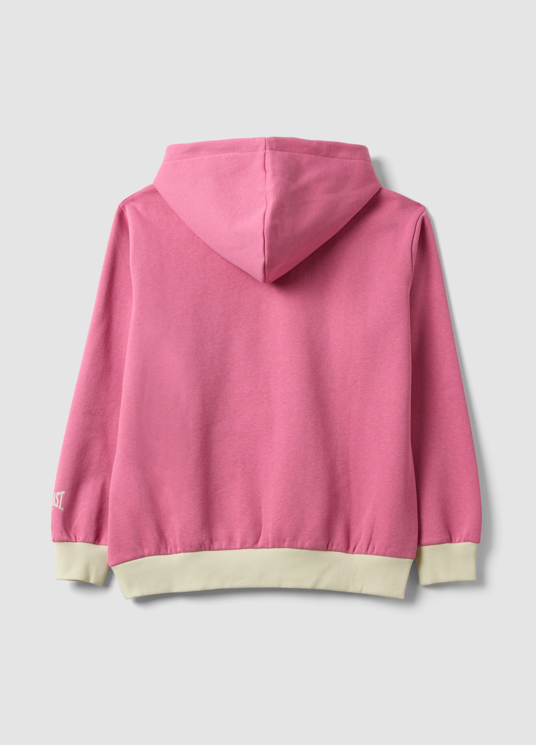 Pink cotton-blend hoodie with logo