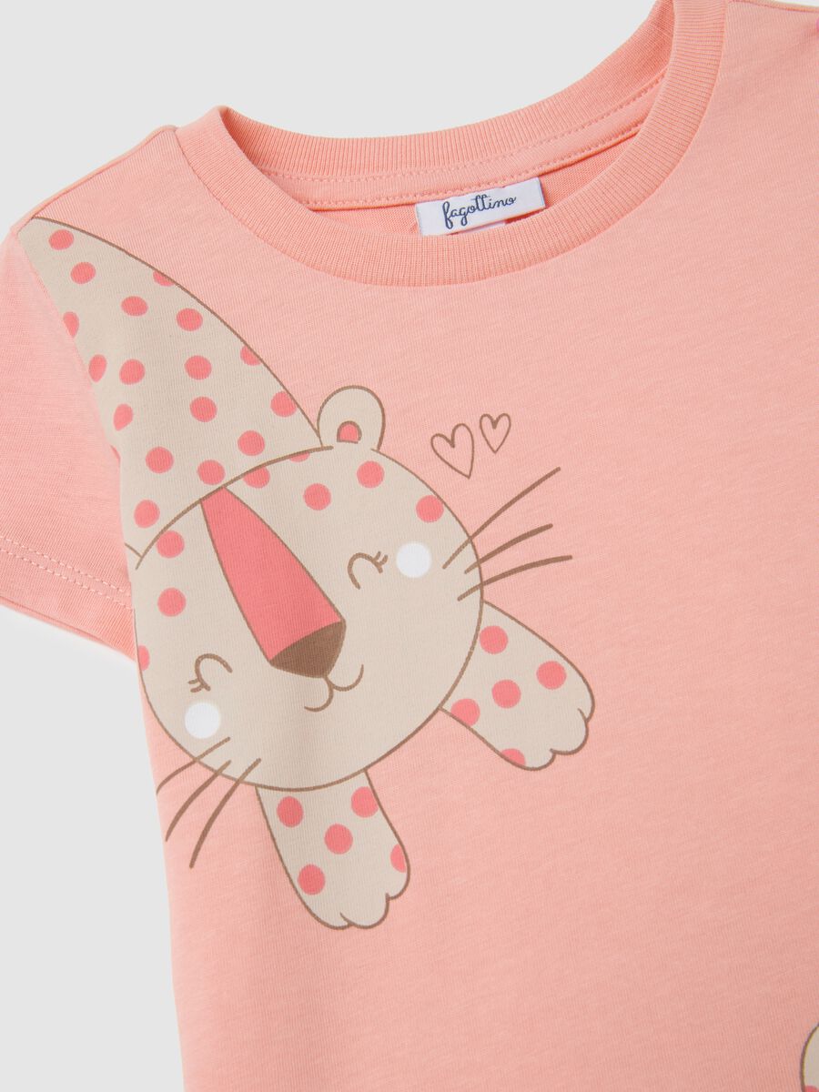 Girls' pink cotton regular fit outfit_2