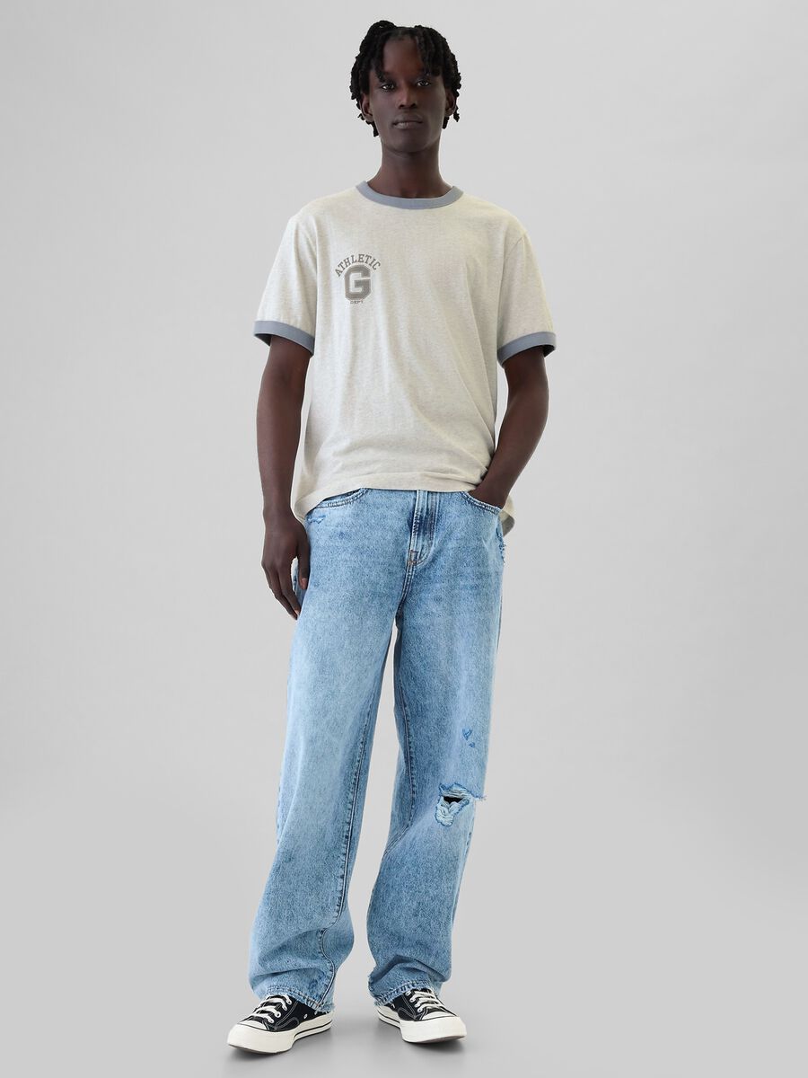 T-shirt in cotone con stampa logo_1