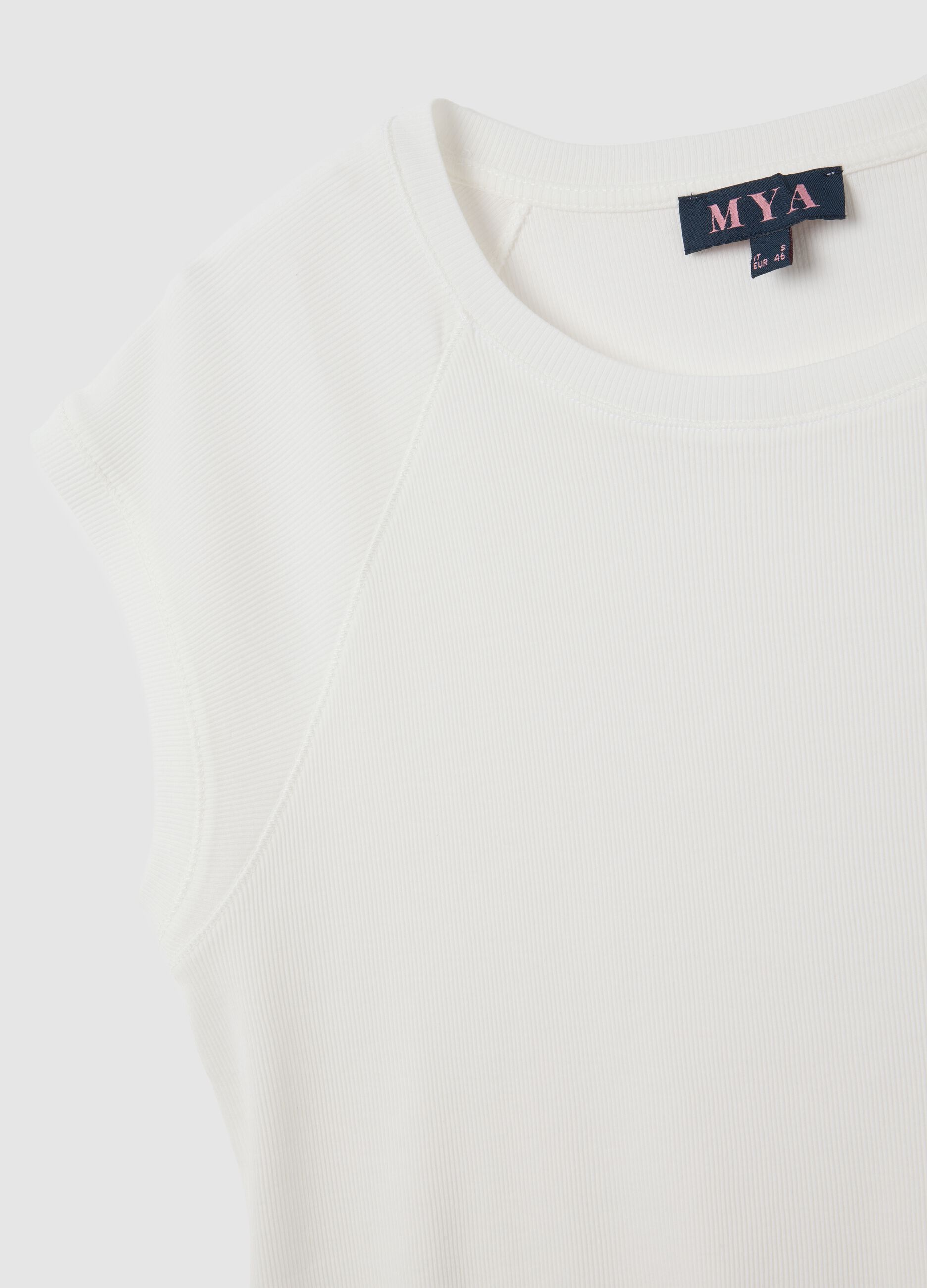 Women's white pure cotton top