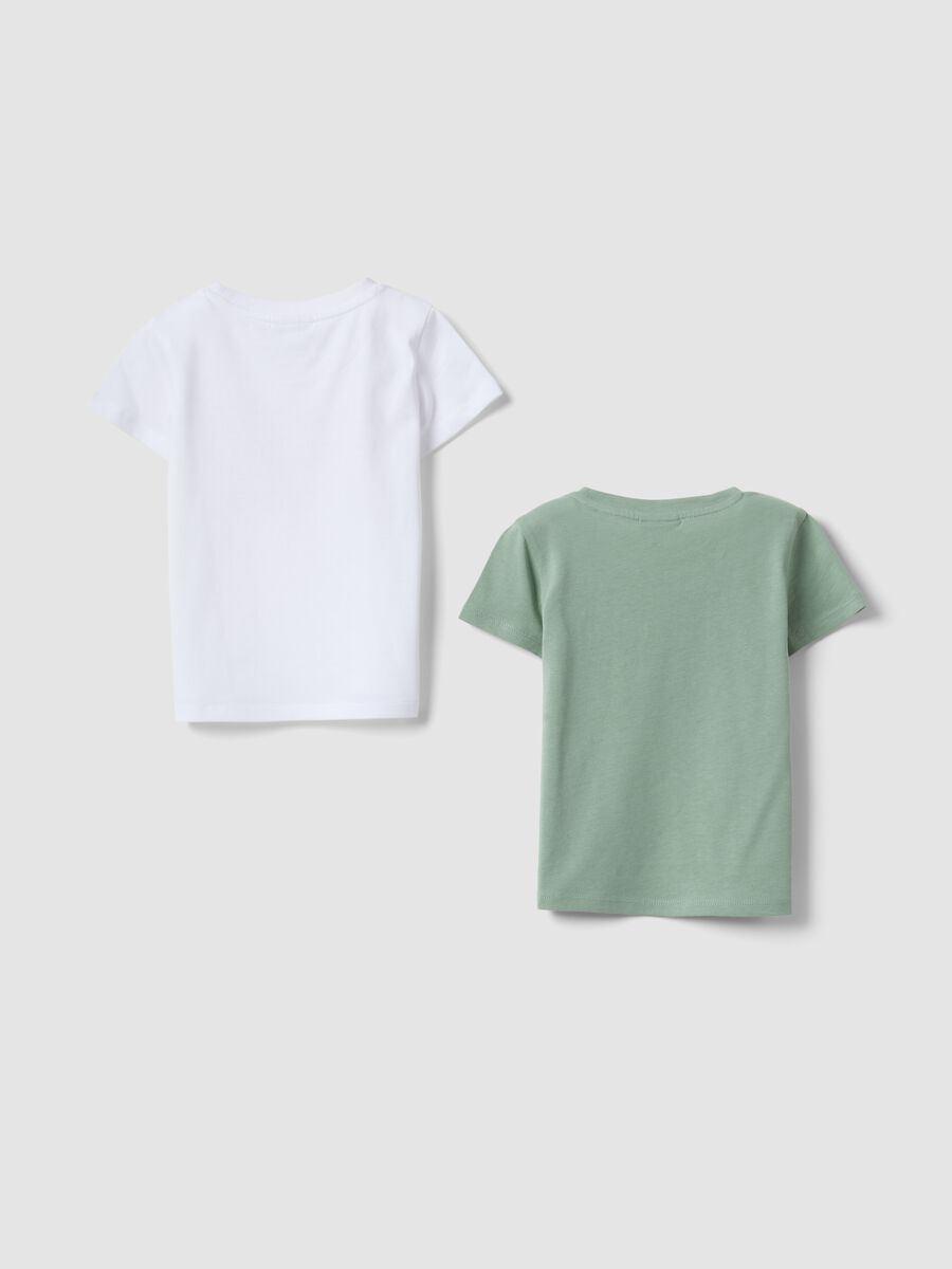 Bipack di t-shirt in puro cotone multicolor per bimba_1