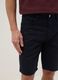 Blue regular-fit pure cotton Bermuda shorts_3
