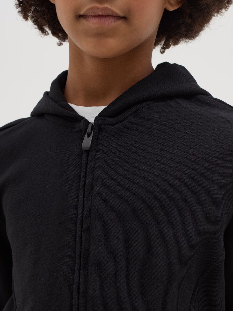 Full-zip Essential in French Terry con cappuccio _2