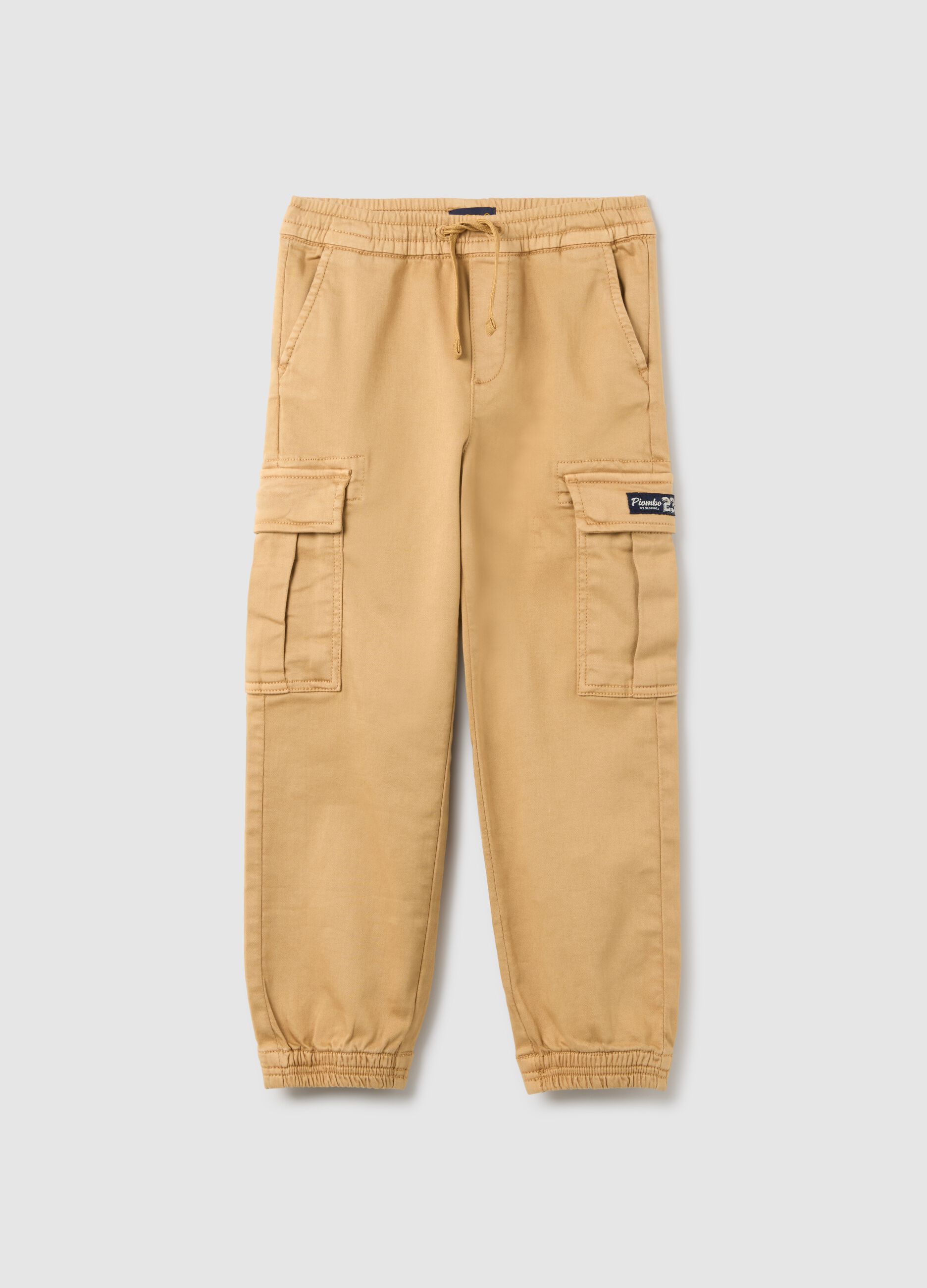 Children's Stretch Beige Cotton Trousers