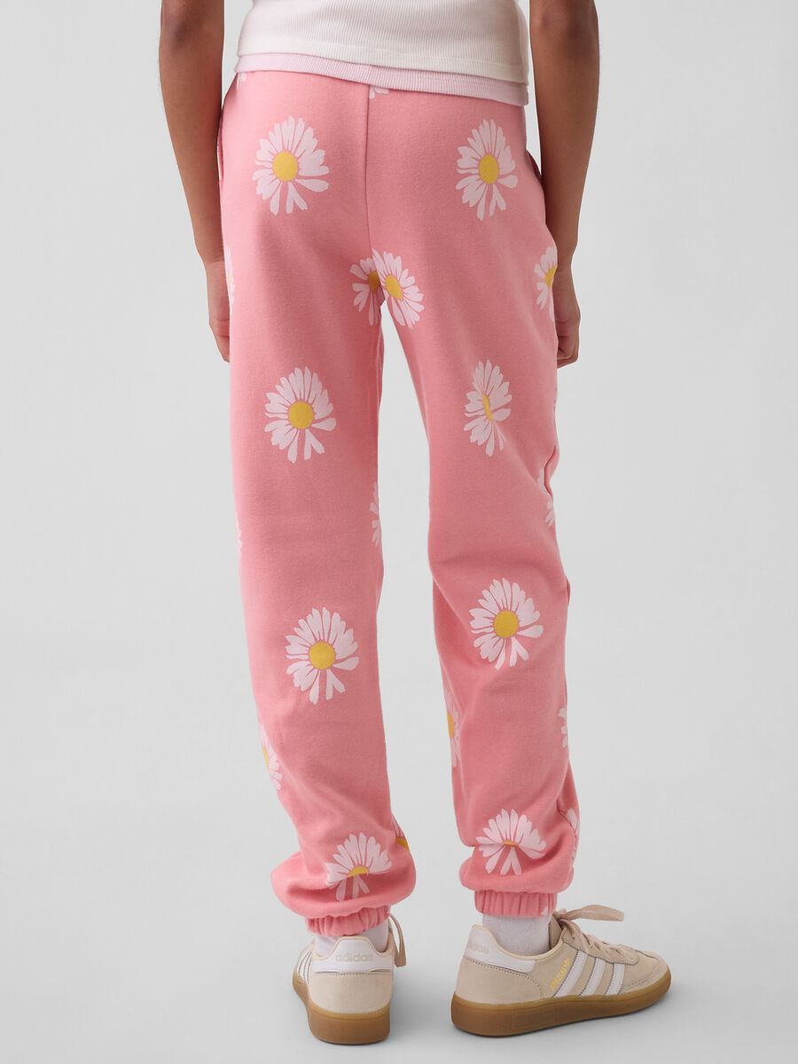 Cotton-blend floral print jogger trousers_2