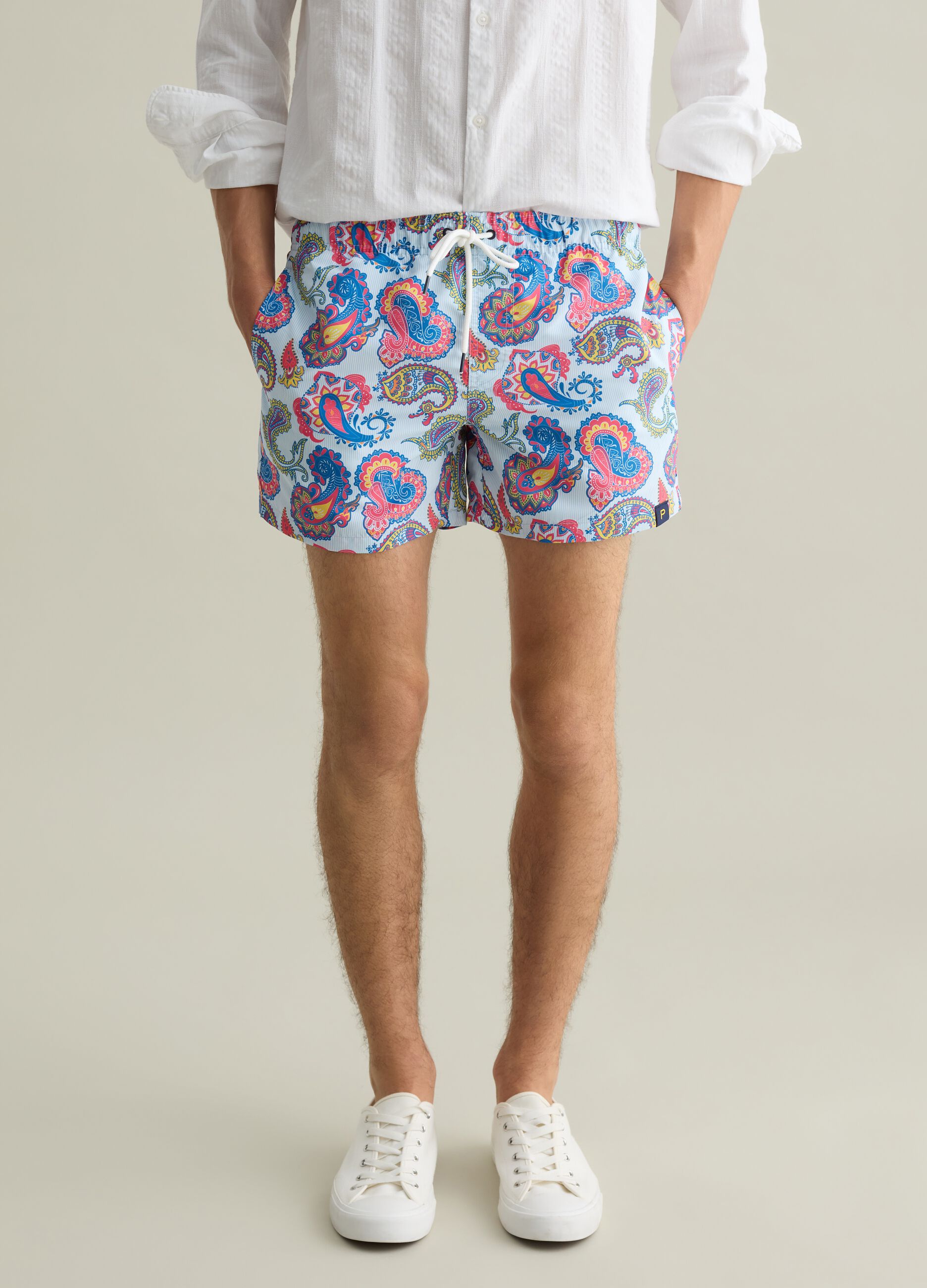 Costume da bagno corto da uomo in misto multicolor regular fit