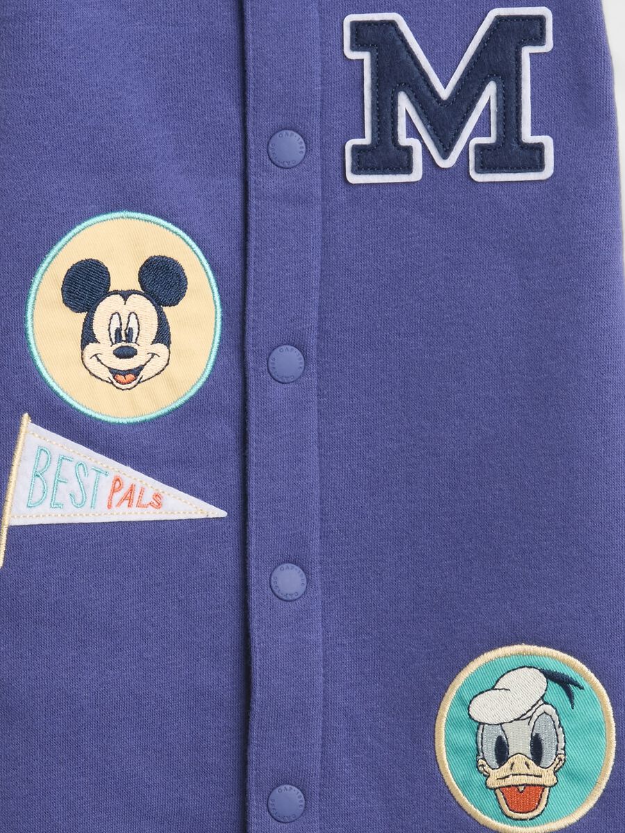 Blue cotton blend romper for newborn_2