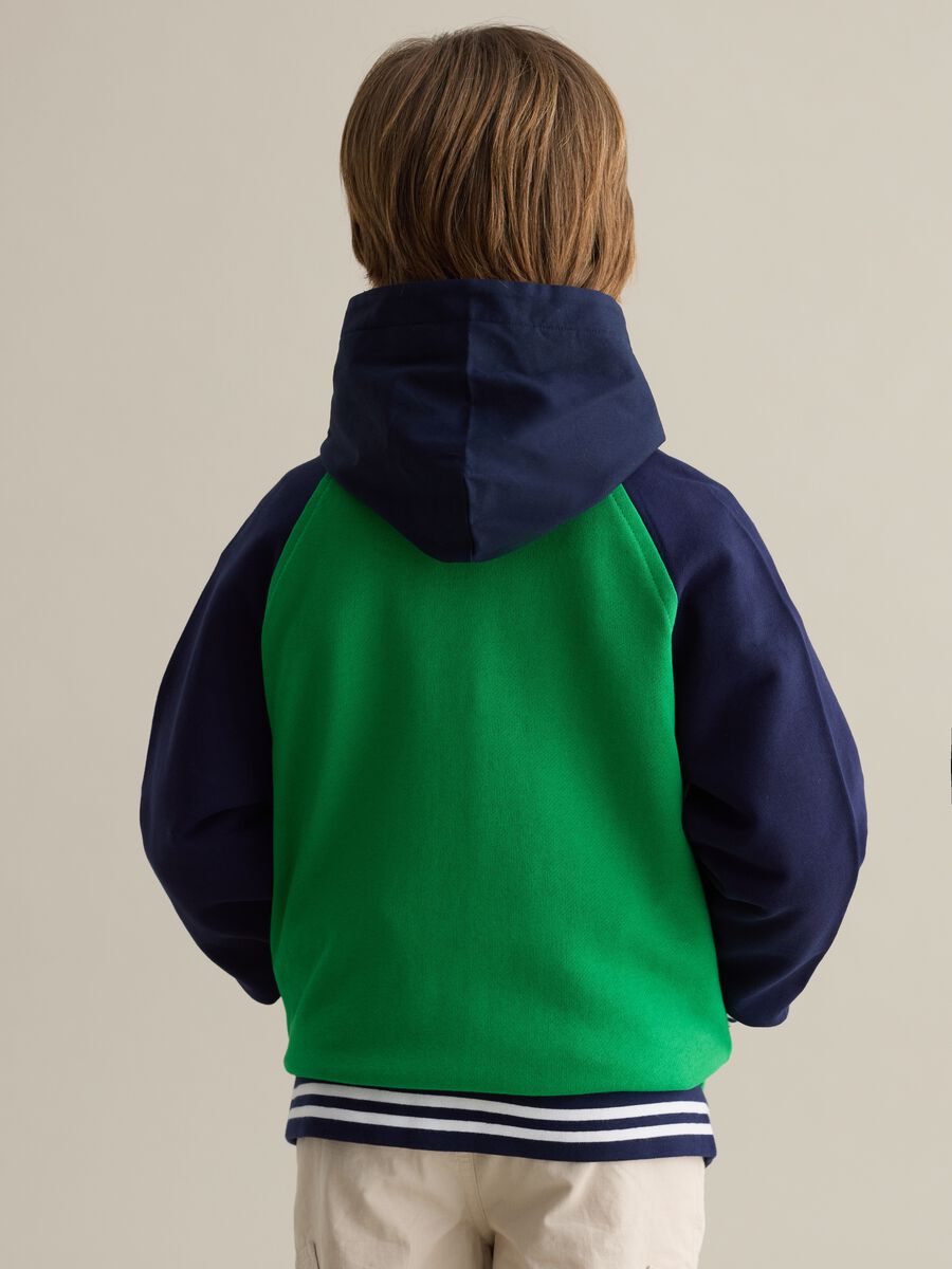 Varsity sweatshirt in two-tone cotton_2