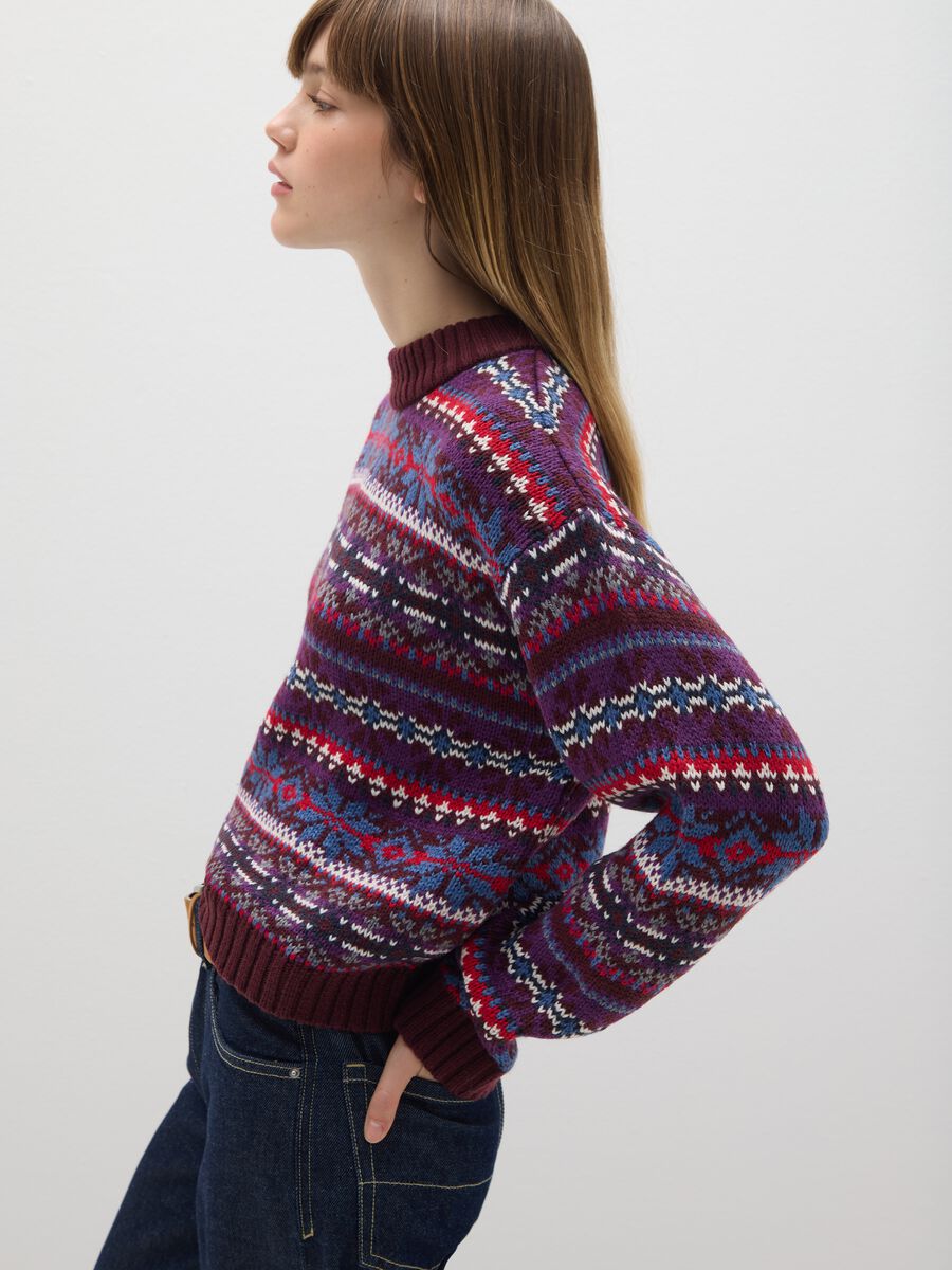 Multicolour round neck jumper_3
