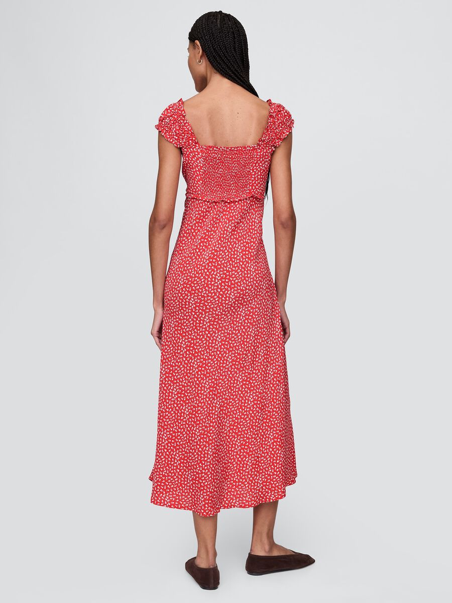 Sleeveless dress with floral pattern_2